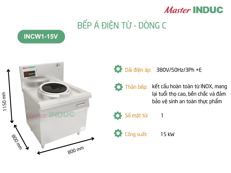 Bếp Á điện từ đơn MasterINDUC - Dòng C 