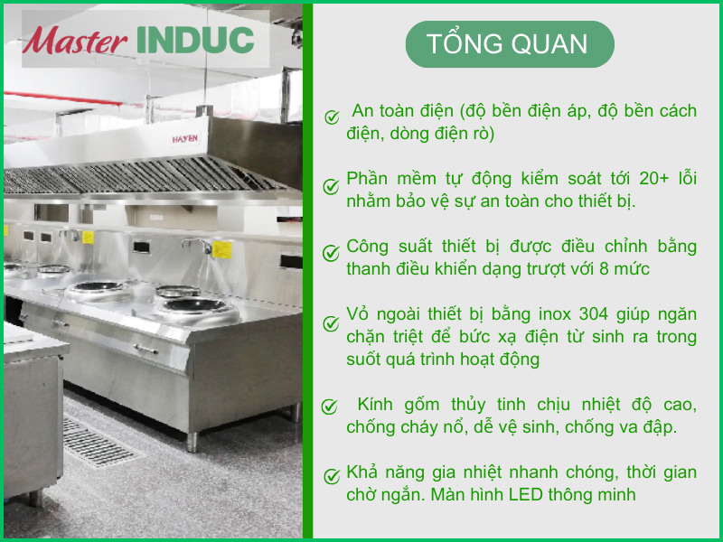 Tổng quan bếp Á điện từ MasterINDUC