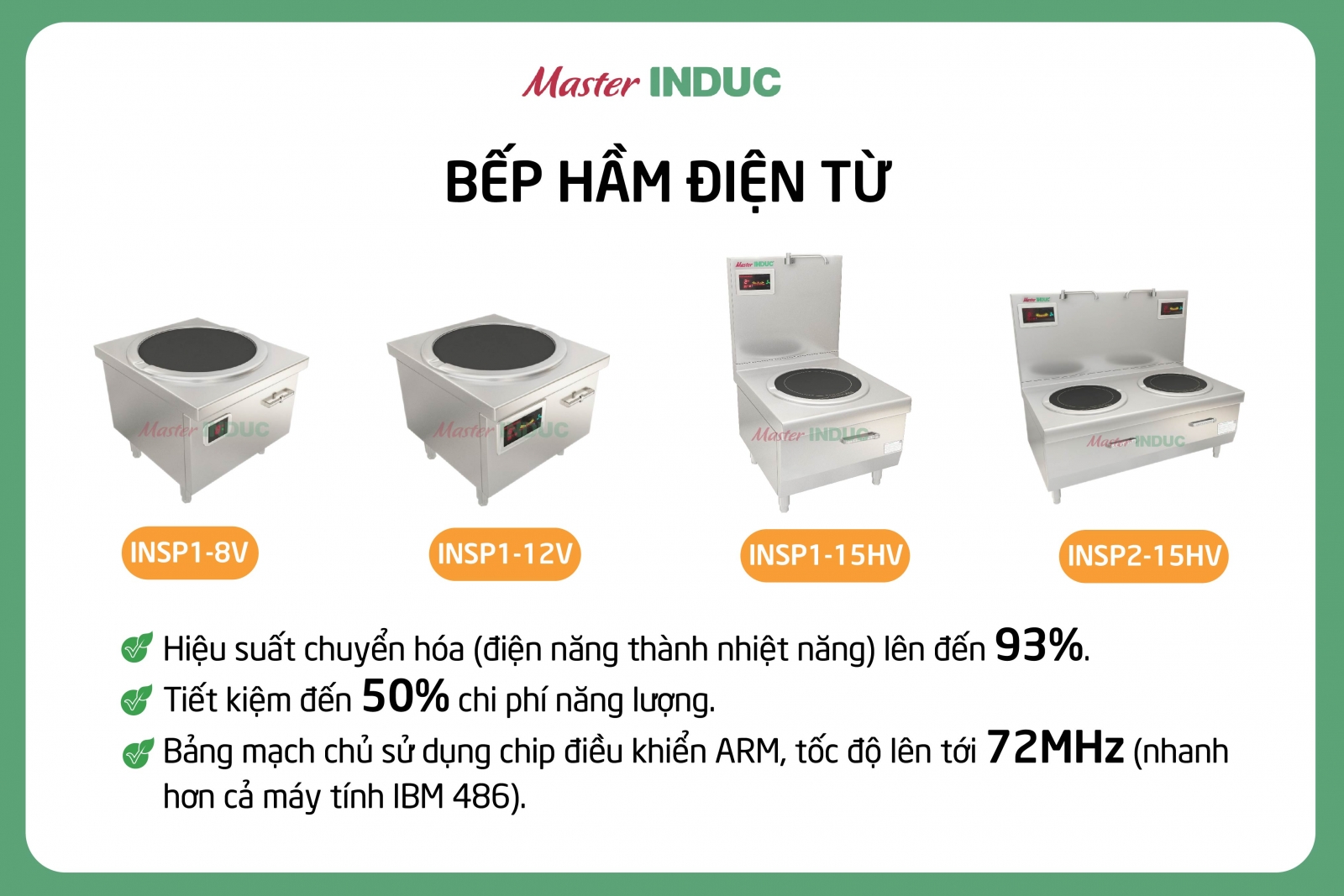 Tổng quan về bếp hầm điện từ MasterINDUC 